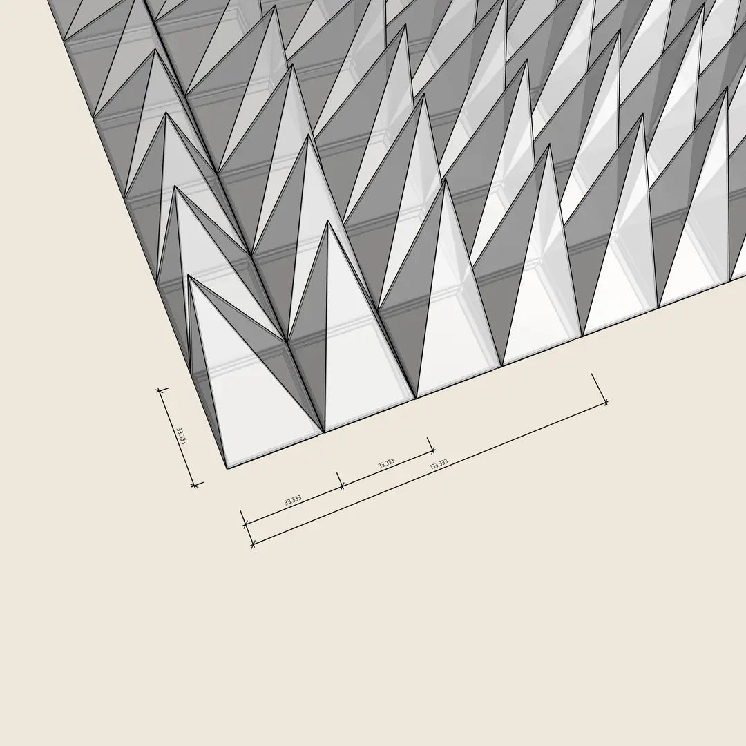 3D MODEL EXPORT for PARAGAMI 01_02 - TRIANGLE WAVE